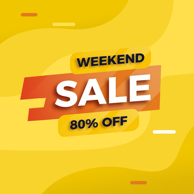 weekend sale graphic